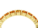 Yellow gold Round Citrine Half-Eternity Prong-Set Band_10