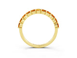 Yellow gold Round Citrine Half-Eternity Prong-Set Band_9