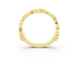 Yellow gold Round Citrine Leaf Eternity Band with Bezel Setting_39