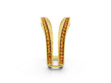 Yellow gold Round Citrine Milgrain Eternity Band with Channel Setting_20