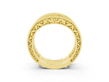 Yellow gold Round Citrine Milgrain Eternity Band with Channel Setting_21
