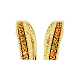 Yellow gold Round Citrine Milgrain Eternity Band with Channel Setting_23