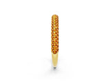 Yellow gold Round Citrine Pavé Eternity Band with Shared Prong Setting_8