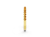 Yellow gold Round Citrine Pavé Set Eternity Band with Micro Prong Setting_8