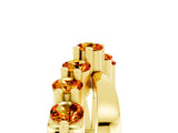 Yellow gold Round Citrine Prong-Set Crossover Band_11