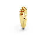 Yellow gold Round Citrine Prong-Set Crossover Band_8