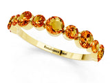 Yellow gold Round Citrine Scalloped Prong Set Eternity Band_19