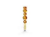 Yellow gold Round Citrine Scalloped Prong Set Eternity Band_20