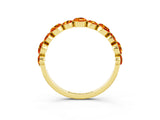 Yellow gold Round Citrine Scalloped Prong Set Eternity Band_21