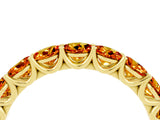 Yellow gold Round Citrine Shared Prong Eternity Band_10