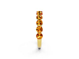 Yellow gold Round Citrine Shared Prong Eternity Band_8