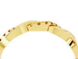Yellow gold Round Citrine Twist Eternity Band with Pavé Setting_10