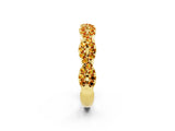 Yellow gold Round Citrine Twisted Eternity Band with Pavé and Shared Prong Setting_24