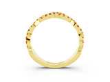 Yellow gold Round Citrine Twisted Eternity Band with Pavé and Shared Prong Setting_25