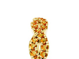 Yellow gold Round Citrine Twisted Eternity Band with Pavé and Shared Prong Setting_27