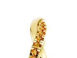 Yellow gold Round Citrine Twisted Infinity Band with Prong Setting_11