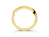Yellow gold Round Citrine Twisted Infinity Band with Prong Setting_9