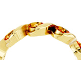 Yellow gold Round Citrine Wave Band with Channel Setting and Shared Prongs_10
