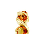 Yellow gold Round Citrine Wave Band with Channel Setting and Shared Prongs_11