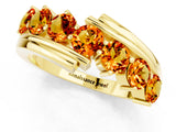 Yellow gold Round Citrine Wave Band with Channel and Shared Prong Setting_19