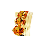 Yellow gold Round Citrine Wave Band with Channel and Shared Prong Setting_23