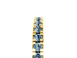 Yellow gold Round Cut Aquamarine Pavé Set Thin Band_5