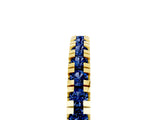 Yellow gold Round Cut Blue Sapphire Pavé Set Thin Band_5