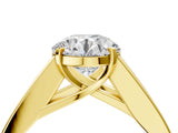 Yellow gold Round Cut Channel Set Solitaire Ring with Four-Prong Setting_10