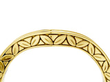 Yellow gold Round Cut Channel Set Wave Band with Pavé Setting_8