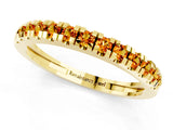 Yellow gold Round Cut Citrine Pavé Set Thin Band_1