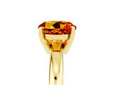 Yellow gold Round Cut Citrine Solitaire Engagement Ring with Round Band and Four-Prong Setting_5