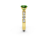 Yellow gold Round Cut Cut Channel Set Diamond Engagement Ring with Four-Prong Setting_2