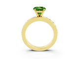 Yellow gold Round Cut Cut Channel Set Diamond Engagement Ring with Four-Prong Setting_3