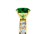 Yellow gold Round Cut Cut Channel Set Diamond Engagement Ring with Four-Prong Setting_5