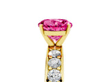 Yellow gold Round Cut Cut Channel Set Diamond Engagement Ring with Four-Prong Setting_5