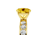 Yellow gold Round Cut Cut Channel Set Diamond Engagement Ring with Four-Prong Setting_5