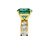 Yellow gold Round Cut Cut Channel Set Diamond Engagement Ring with Four-Prong Setting_5