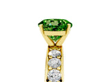 Yellow gold Round Cut Cut Channel Set Diamond Engagement Ring with Four-Prong Setting_5