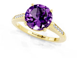 Yellow gold Round Cut Cut Channel Set Solitaire Engagement Ring with Four-Prong Setting_10