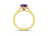 Yellow gold Round Cut Cut Channel Set Solitaire Engagement Ring with Four-Prong Setting_12