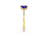 Yellow gold Round Cut Cut Channel Set Solitaire Engagement Ring with Four-Prong Setting_13