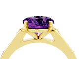 Yellow gold Round Cut Cut Channel Set Solitaire Engagement Ring with Four-Prong Setting_13