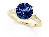 Yellow gold Round Cut Cut Channel Set Solitaire Engagement Ring with Four-Prong Setting_1