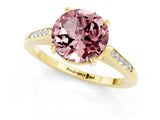 Yellow gold Round Cut Cut Channel Set Solitaire Engagement Ring with Four-Prong Setting_1