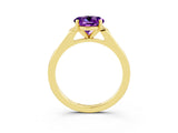 Yellow gold Round Cut Cut Channel Set Solitaire Engagement Ring with Four-Prong Setting_27