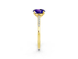 Yellow gold Round Cut Cut Channel Set Solitaire Engagement Ring with Four-Prong Setting_27