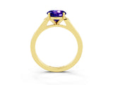 Yellow gold Round Cut Cut Channel Set Solitaire Engagement Ring with Four-Prong Setting_28
