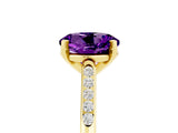 Yellow gold Round Cut Cut Channel Set Solitaire Engagement Ring with Four-Prong Setting_29