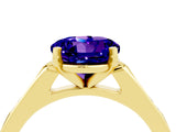 Yellow gold Round Cut Cut Channel Set Solitaire Engagement Ring with Four-Prong Setting_29