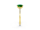 Yellow gold Round Cut Cut Channel Set Solitaire Engagement Ring with Four-Prong Setting_2